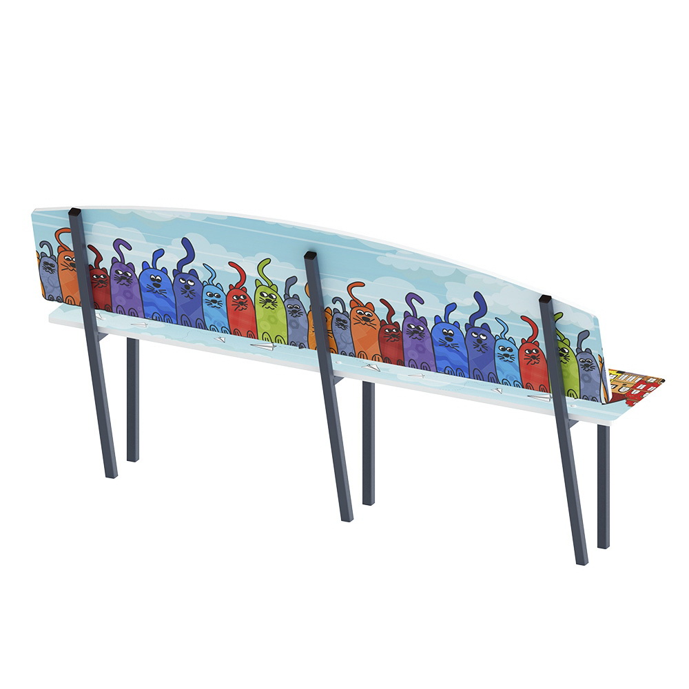 Скамейка КОТЫ для детской площадки МФ 41.01.01-02