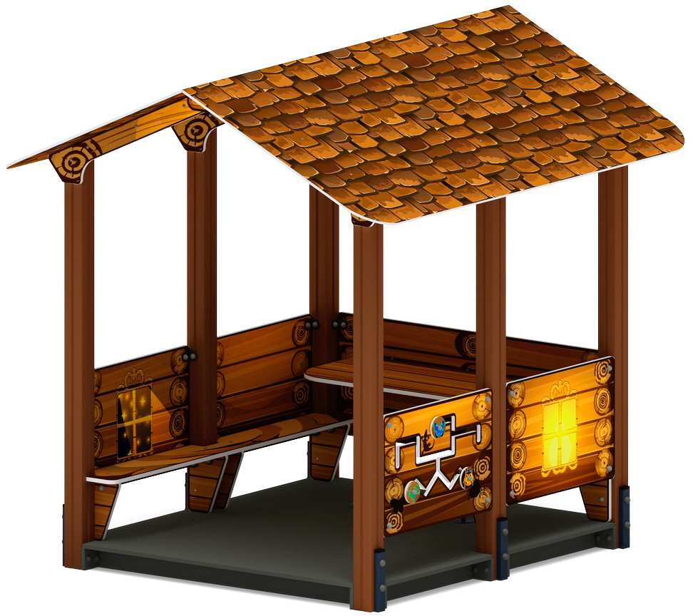 ДОМИК БОЛЬШОЙ 1 (Эко) для детской площадки МФ 10.01.07-02