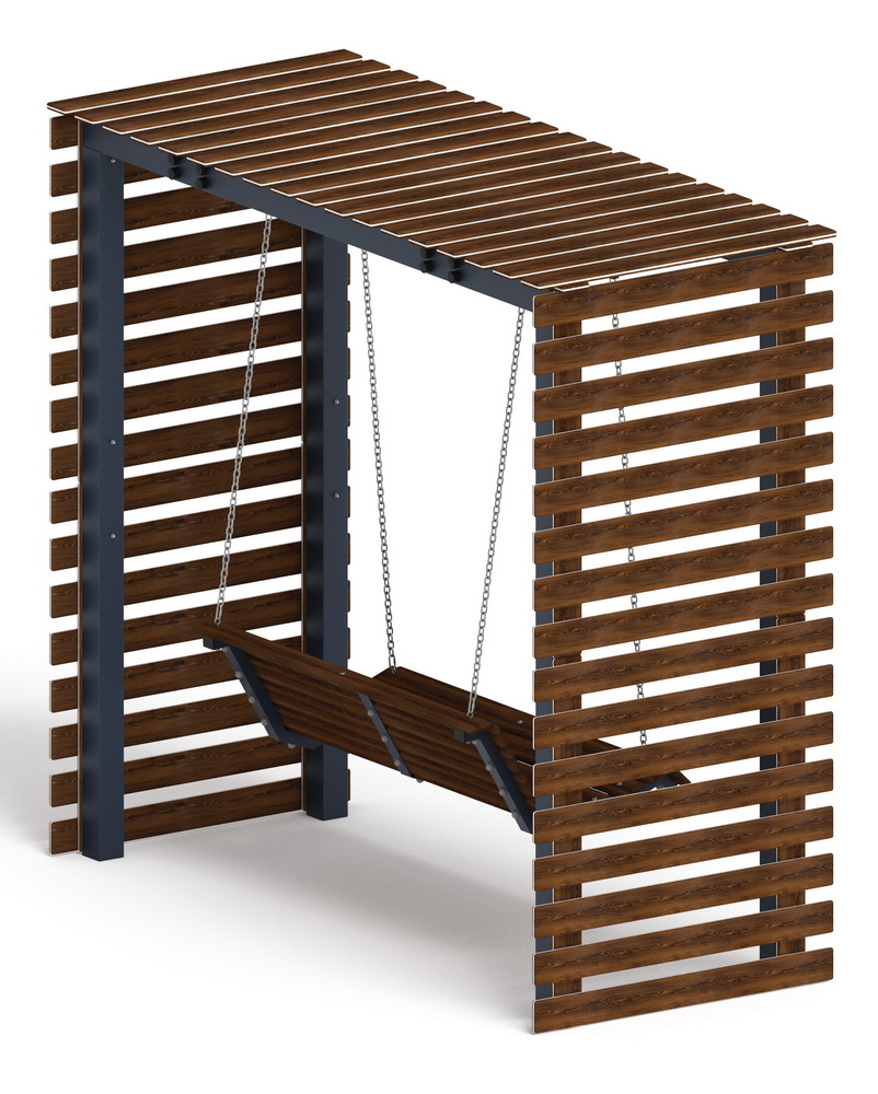 Пергола беседка с качелями МФ 78.05.01-01 /без поликарбоната/