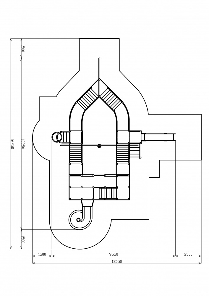 ФРЕГАТ детский игровой комплекс ДИК 2.03.3.04-01 (H=1500, H=2000)
