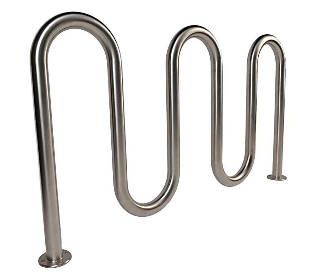 Велопарковка Волна из нержавеющей стали