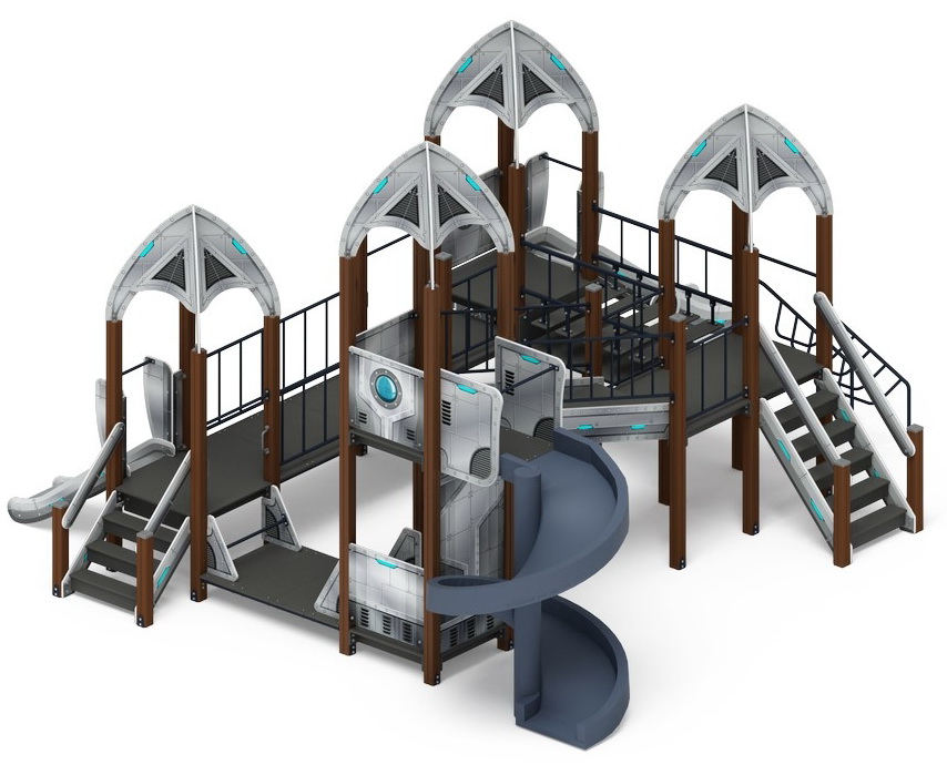 КОСМОПОРТ детский игровой комплекс ДИК 2.14.02-01 (H=750, H=1200, H=2000)