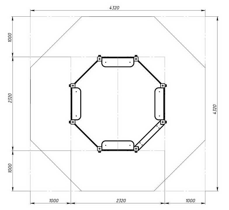 Песочница восьмигранная КАРНАВАЛ (Шанхай) ИО 5.01.04-21