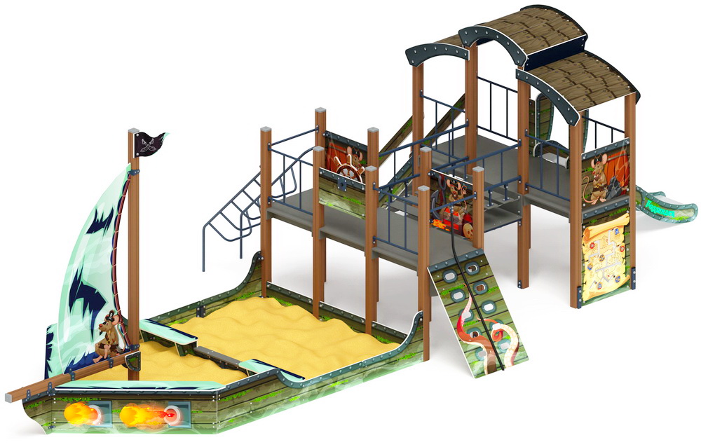 ПАРУСНИК детский игровой комплекс ДИК 2.03.3.02-04 (H=1200)