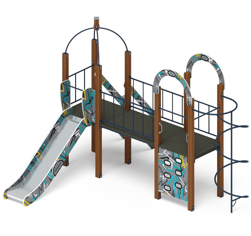 НАВИНА (Техно-голубой) детский игровой комплекс ДИК 2.09.03-01 (Н=1200)