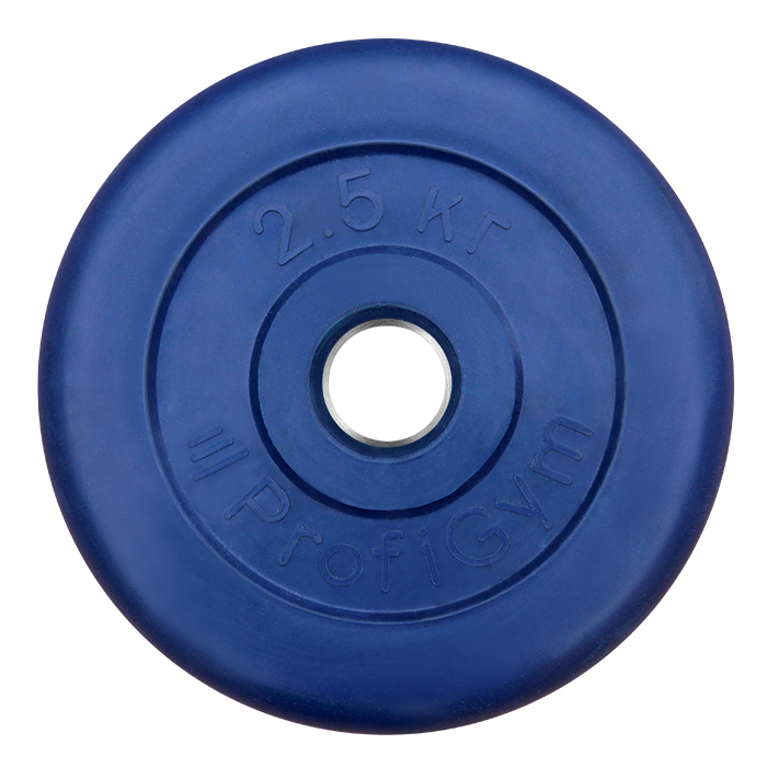 Диск обрезиненный "ProfiGym" d 26 мм синий 2,5 кг