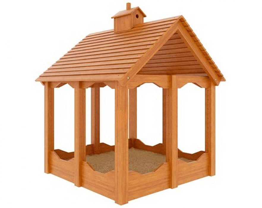 Детская деревянная песочница IgraGrad с крышей (мод.1)