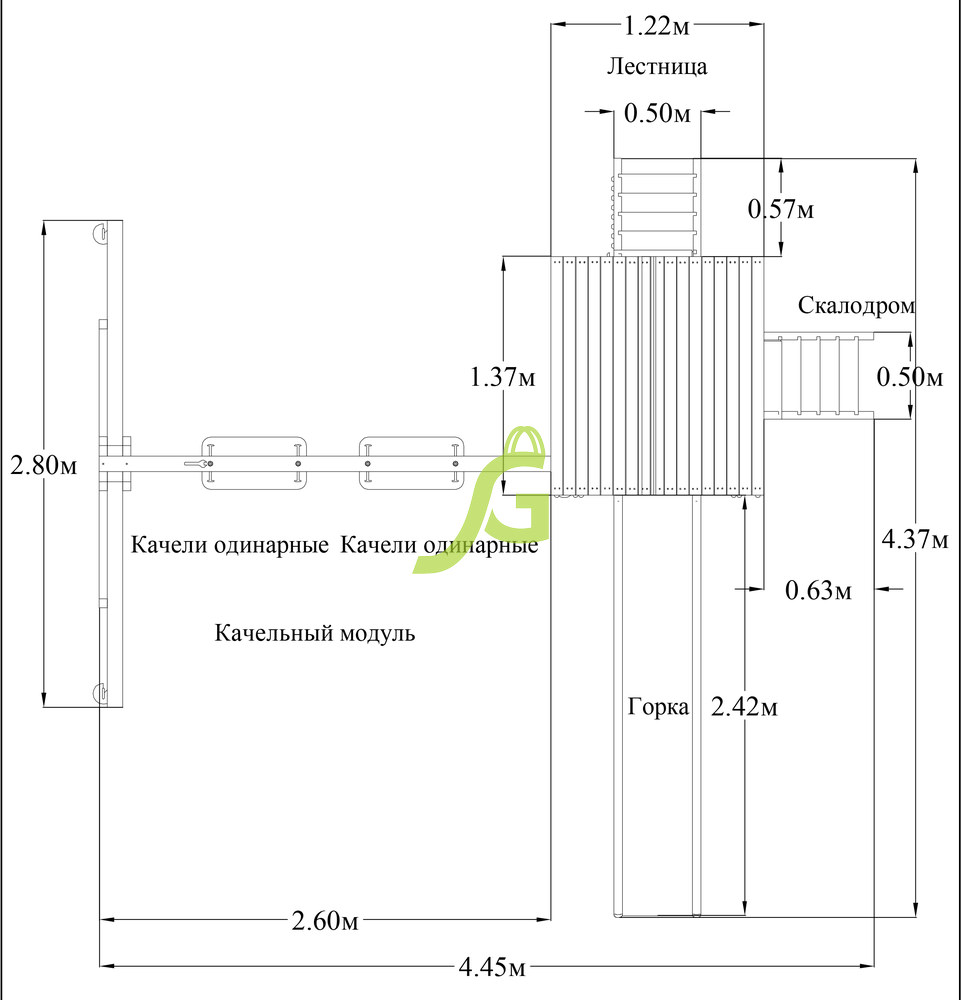Детская площадка IgraGrad "Панда Фани с качелями"