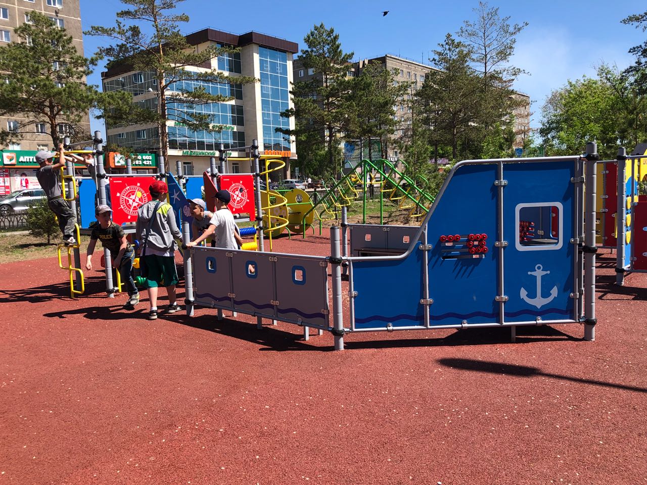 Панельный игровой комплекс Корабль с горкой «Romana 401.23.00»