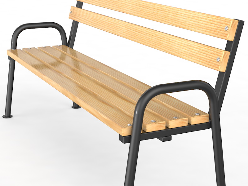 Уличная скамейка со спинкой «Стандарт» (14.6.3000)