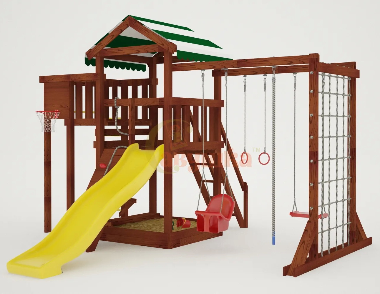 Детская площадка Савушка Мастер 4 (Махагон)