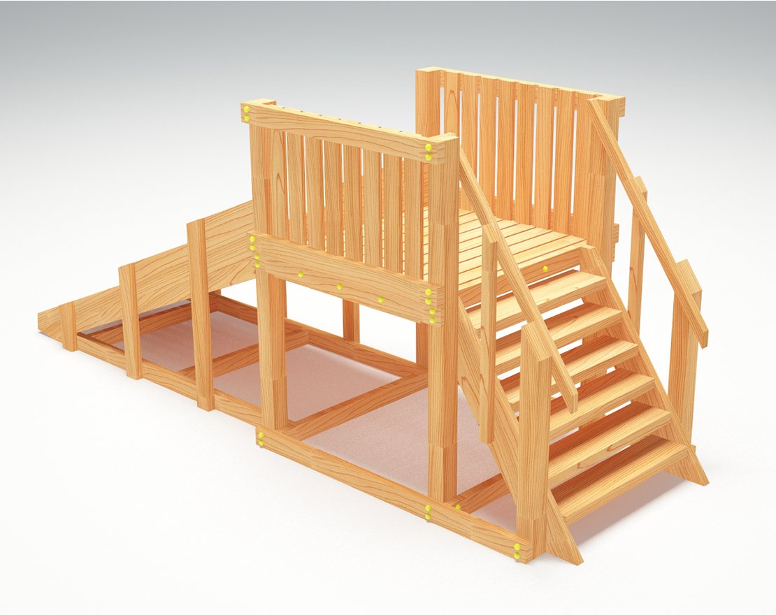 Зимняя горка ЗИМА WOOD-1 Савушка (скат 2,3 м)