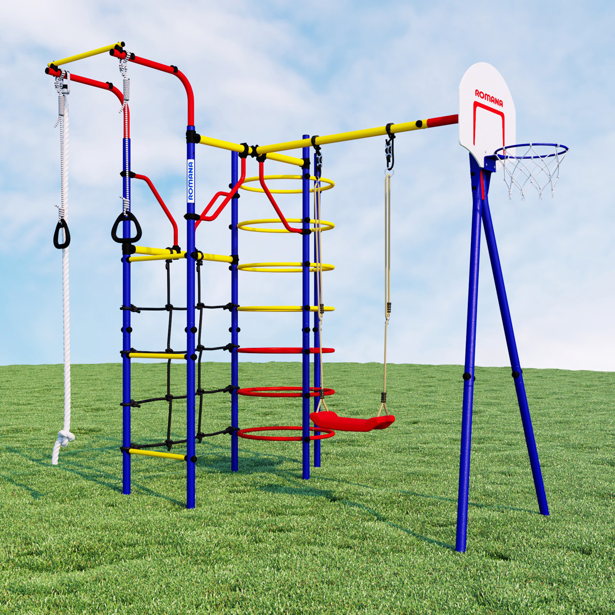 Спортивно-игровой комплекс ROMANA Космодром R.103.21.04 (+ ДСК-ВО 91.07 Качели детские)