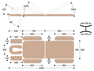 Массажный стол Medicus X103KP