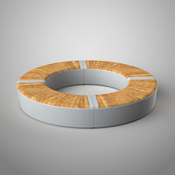 Скамья ОНДА бетонная С-66-R100