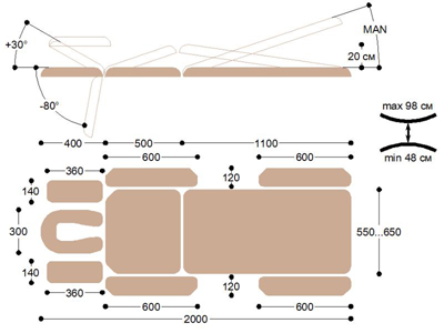 Массажный стол Medicus X203P