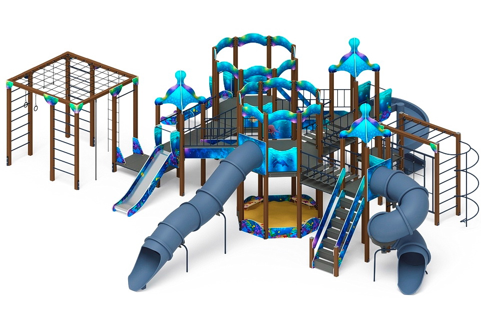 МОРСКОЙ детский игровой комплекс ДИК 2.17.07-01 (H=1200, H=2000)