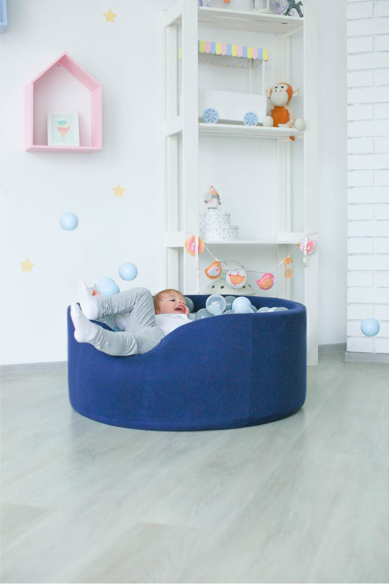 Сухой бассейн AIRPOOL Romana ДМФ-МК-02.53.01 (тёмно-синий с серыми шариками, 150 шт.)