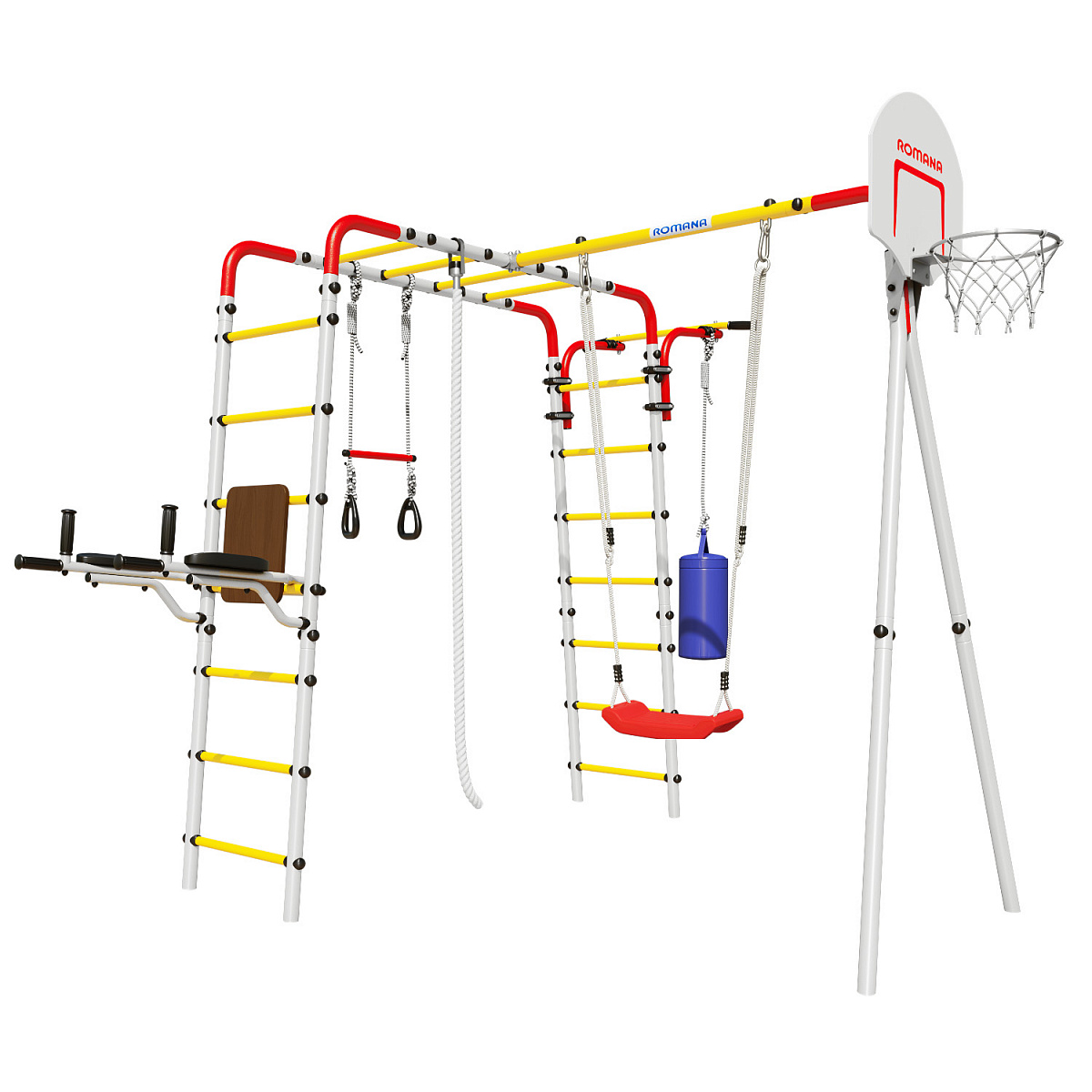 Детский спортивный комплекс для дачи FITNESS Romana 103.20.05 (пластиковые качели)