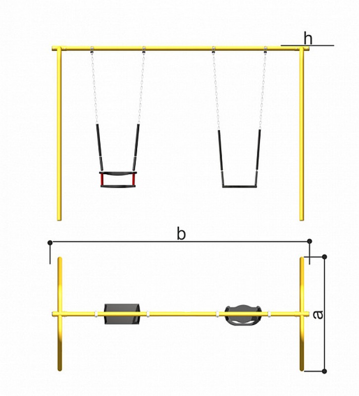 Качели двойные смешанные Romana 108.58.00-02
