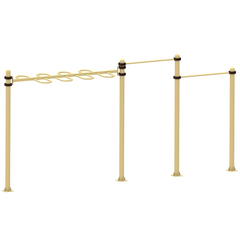 Двойной турник с рукоходом змейка  Air-Gym YSK41