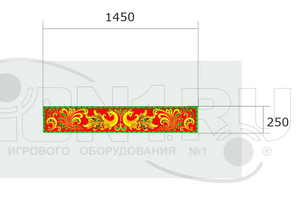 Ящик-скамья ZION для теневых навесов Хохлома