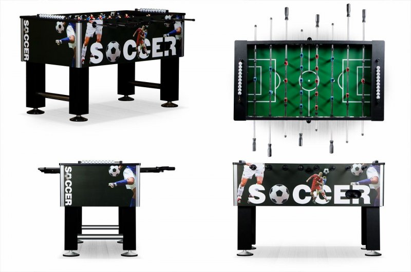 Настольный футбол (кикер) Roma IV 5 ф (140 x 76 x 87 см, черный)