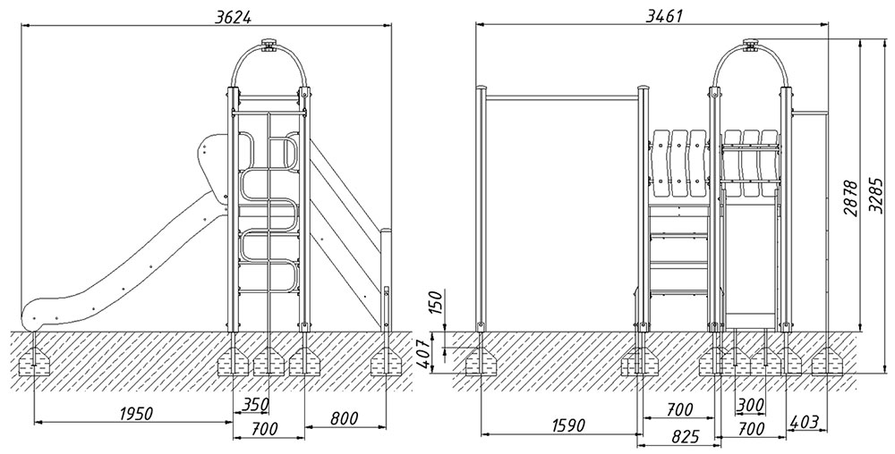 Детский игровой комплекс ZION Горная зебра (КД081)