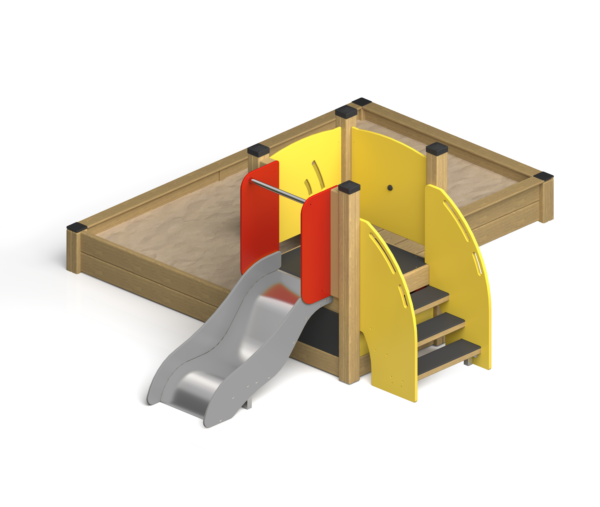 Песочница для детской площадки Роза с горкой ПС-302