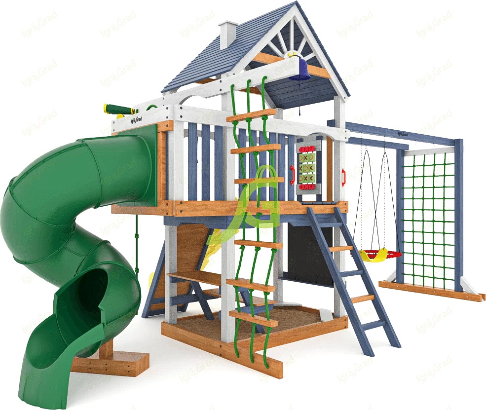 Детская площадка IgraGrad Шато с трубой (Дерево) мод.1, 2