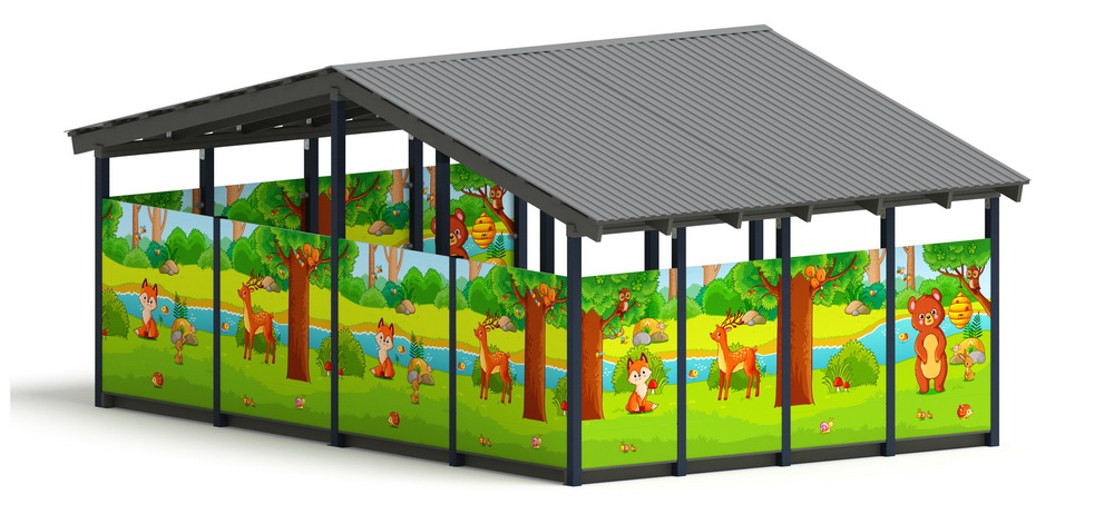 Теневой навес (Полянка) МФ 70.6.4-07