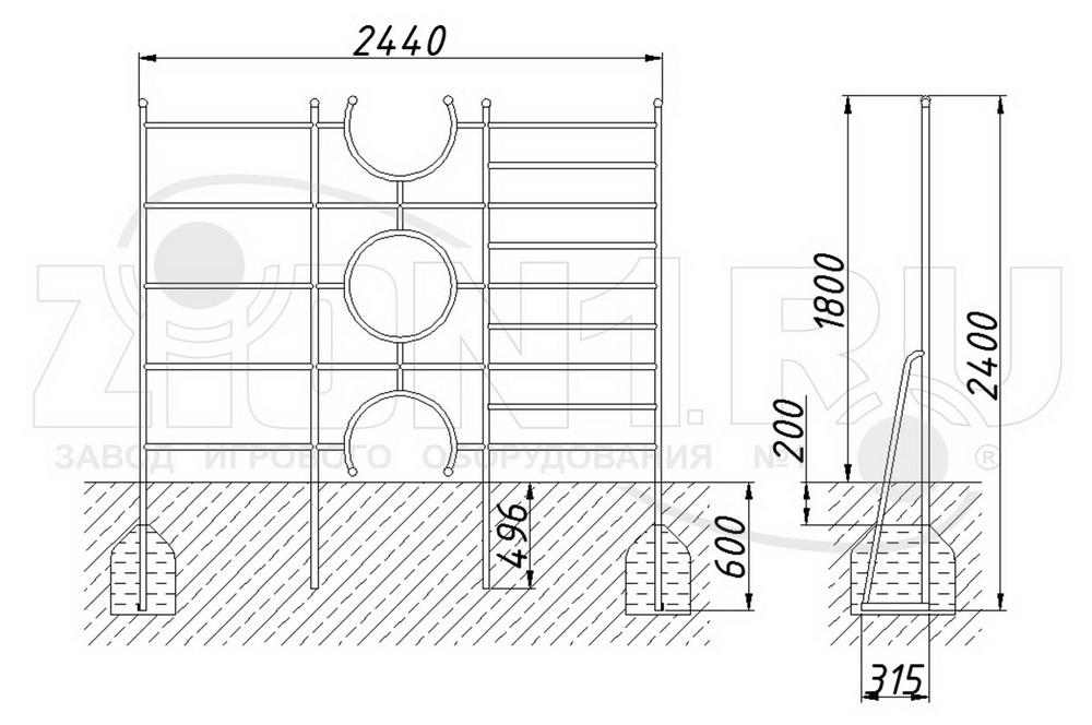 Шведская стенка ZION Малыш (СЭ005)