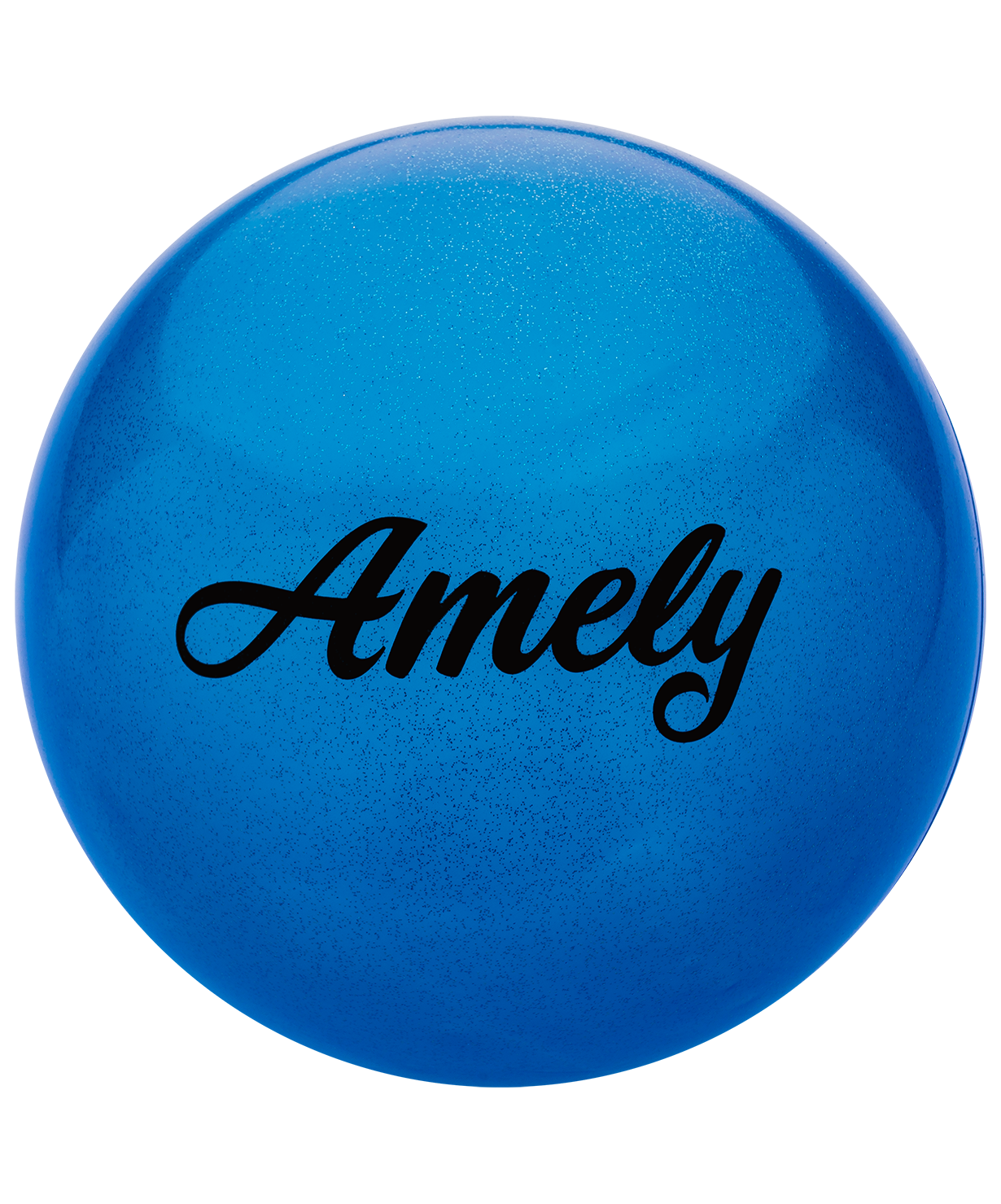 Мяч для художественной гимнастики AGB-101, 15 см, синий, с блестками