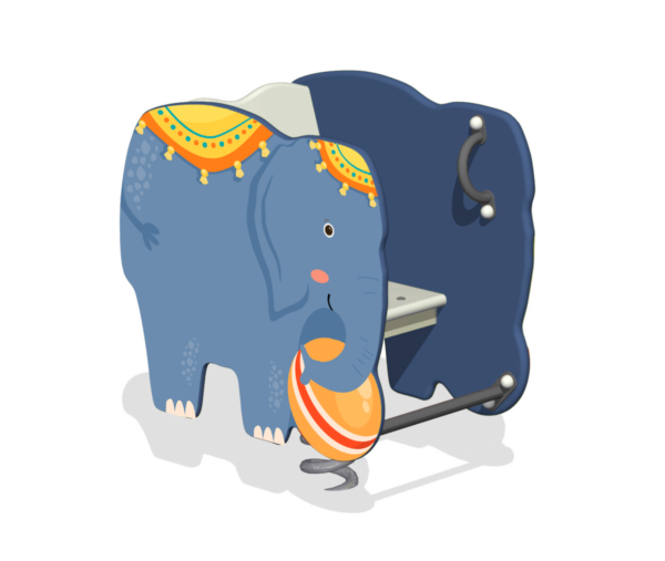 Качалка на пружине для детской площадки Слон КБ-54