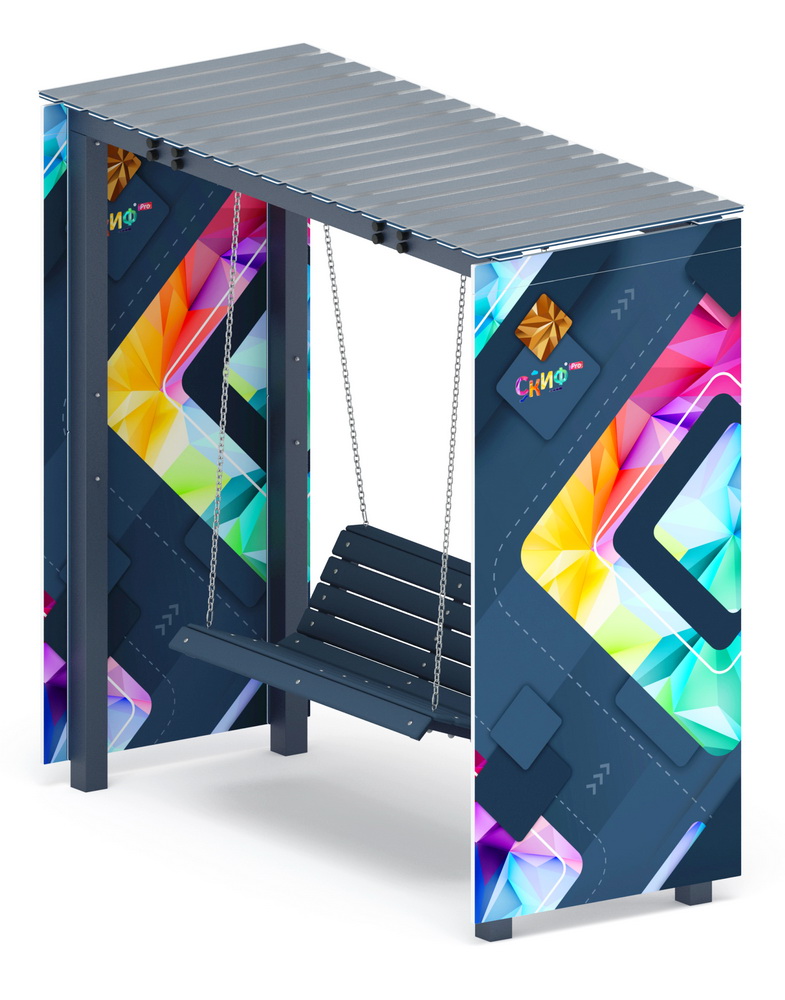 Пергола с качелями (СКИФ) МФ 78.06.01 /с поликарбонатом/