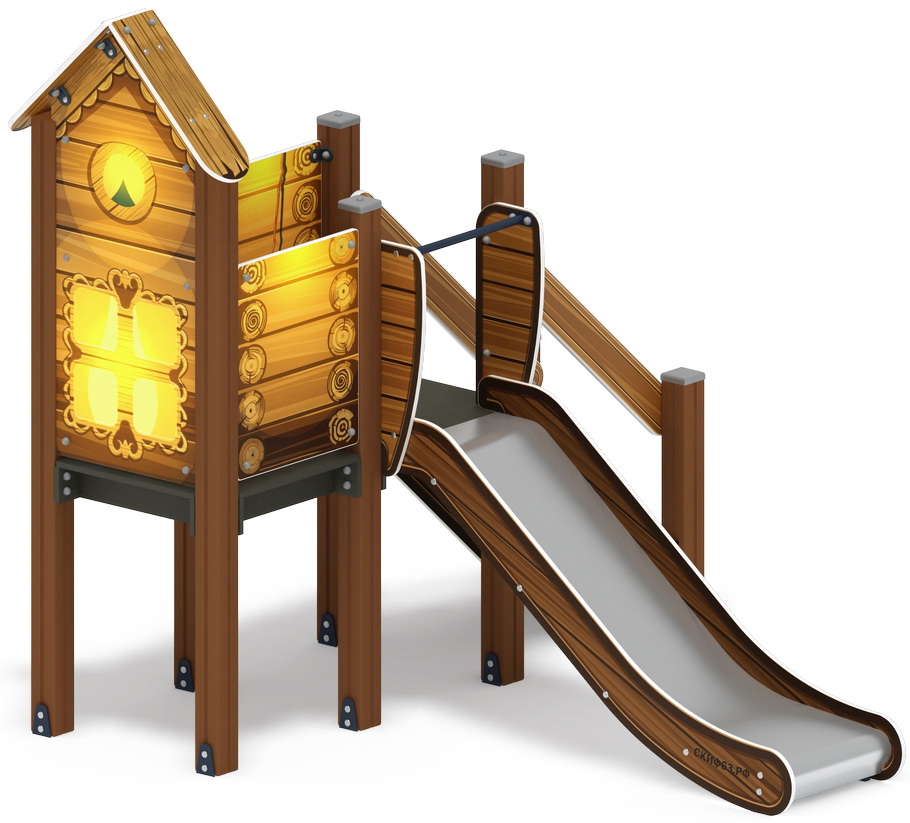 Горка с Домиком (Эко) (H=900) ИО 41.01.05-02