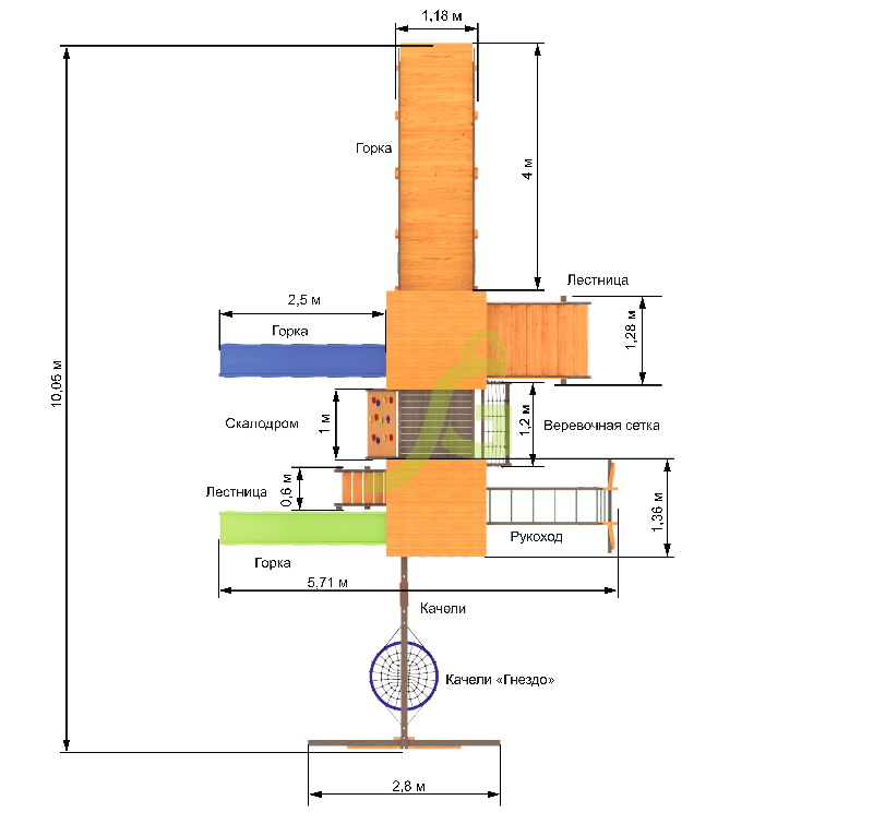 Детская площадка IgraGrad Комбо (с зимнем скатом)
