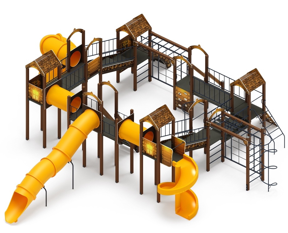 ОСТРОВ ДЕТСТВА (Эко) детский игровой комплекс ДИК 2.01.8.02-32 (Н=2000, Н=2000, Н=2000)