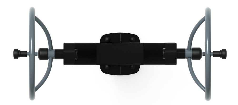 Тренажер уличный РУЛИ (2 руля положение сидя) серый СТ 106-13