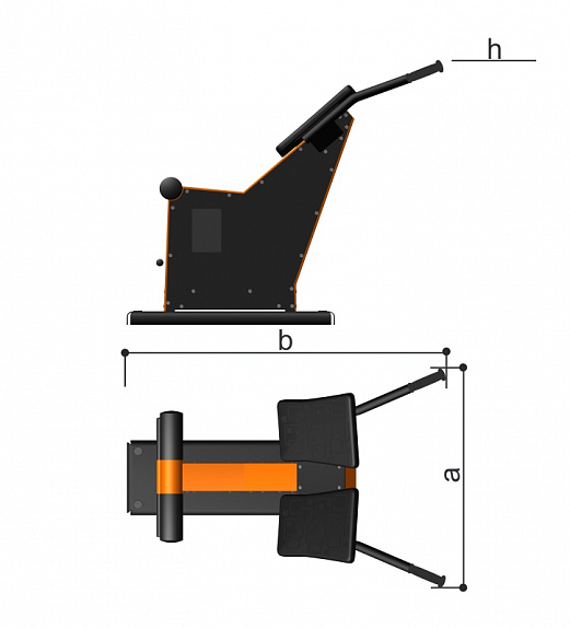 Тренажер уличный ДЛЯ СПИНЫ НАКЛОННЫЙ Romana 207.04.10