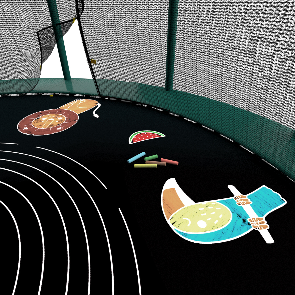 Батут UNIX line 16 ft SUPREME GAME (green)