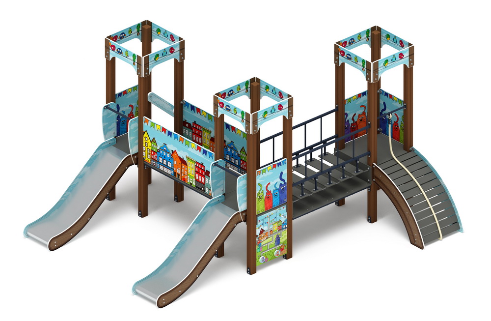 КОРОЛЕВСТВО (коты) детский игровой комплекс ДИК 1.15.03-11 (H=900)