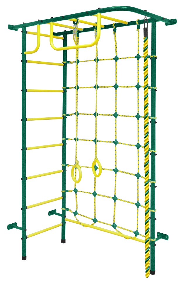 Детская шведская стенка Пионер 8 сине/жёлтый