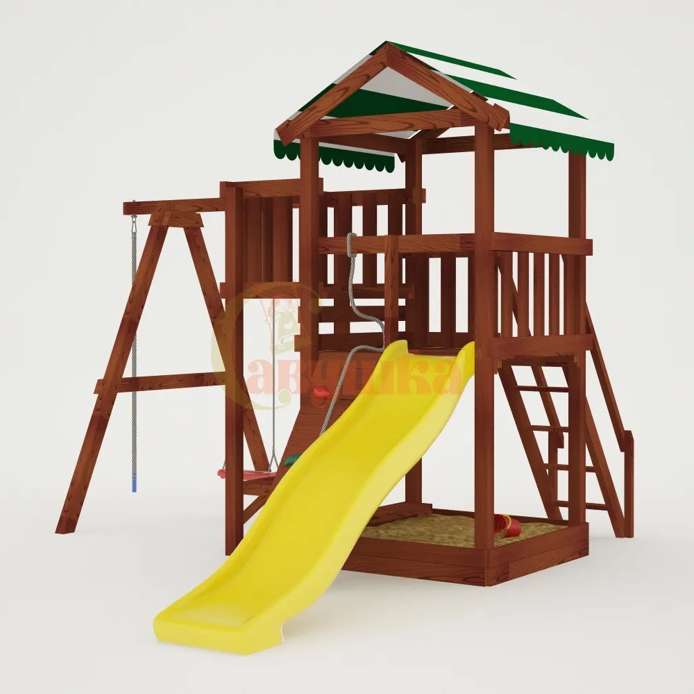 Детская площадка Савушка Мастер 1 (Махагон) 4 сезона