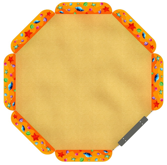 Песочница восьмигранная (ракушки) ИО 5.01.04-40