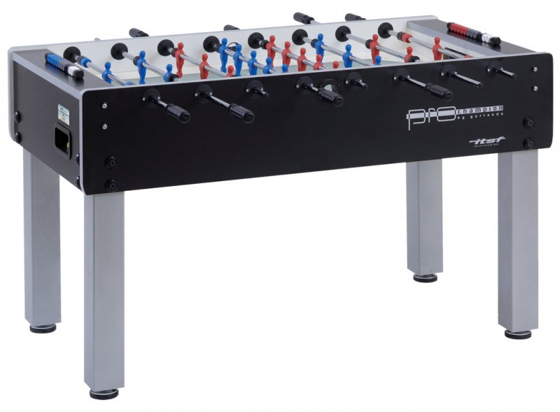 Профессиональный тренировочный настольный футбол ITSF-стандарта Garlando Pro Champion 5 ф (150 x 76 x 86 см, черно-серебряный)