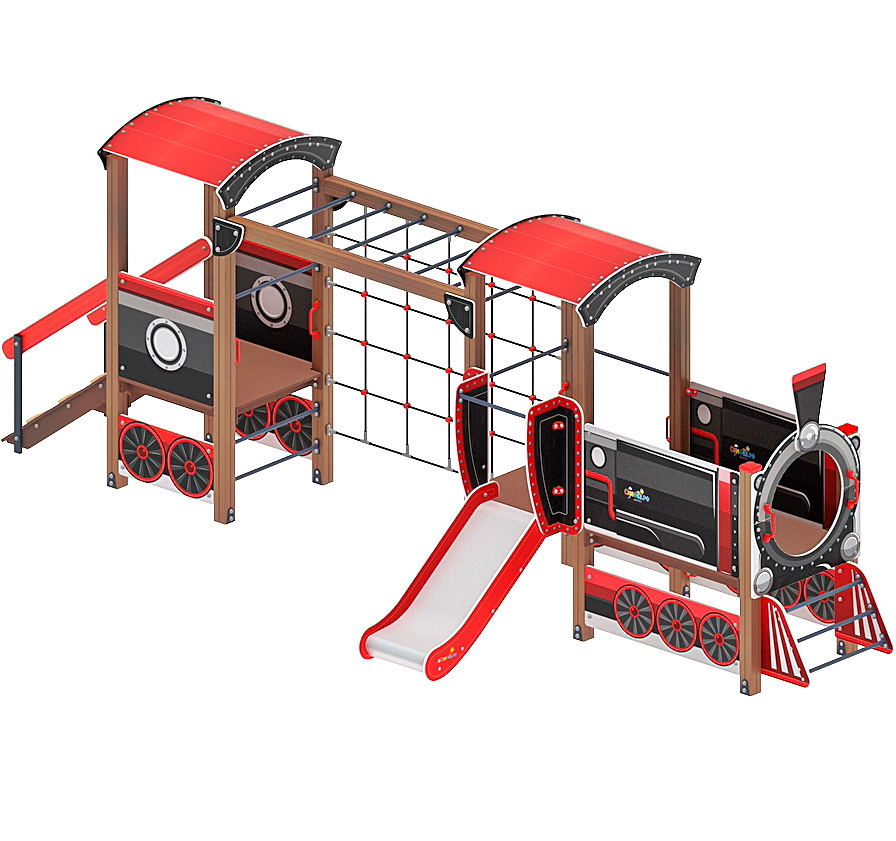 ПАРОВОЗИК (черный) детский игровой комплекс ДИК 1.03.5.03-02 (H=750)