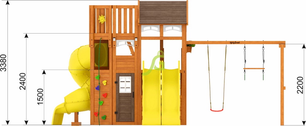Детская площадка IgraGrad Клубный домик 4 Luxe с двумя горками