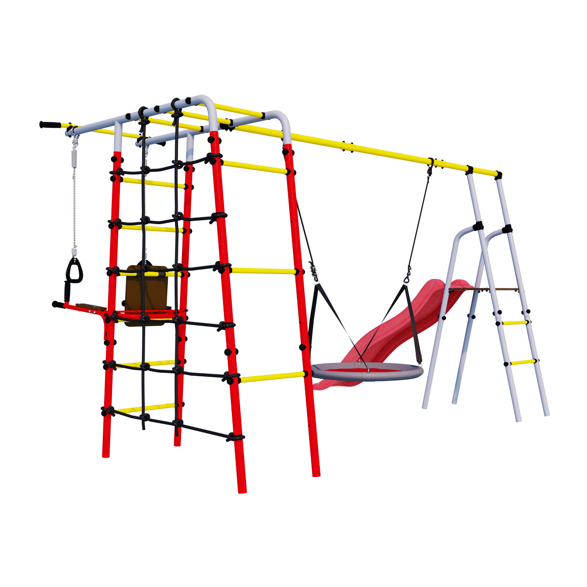Детский спортивный комплекс для дачи Romana R.103.20.04 + 1.D-26.03 Богатырь Плюс (качели гнездо)