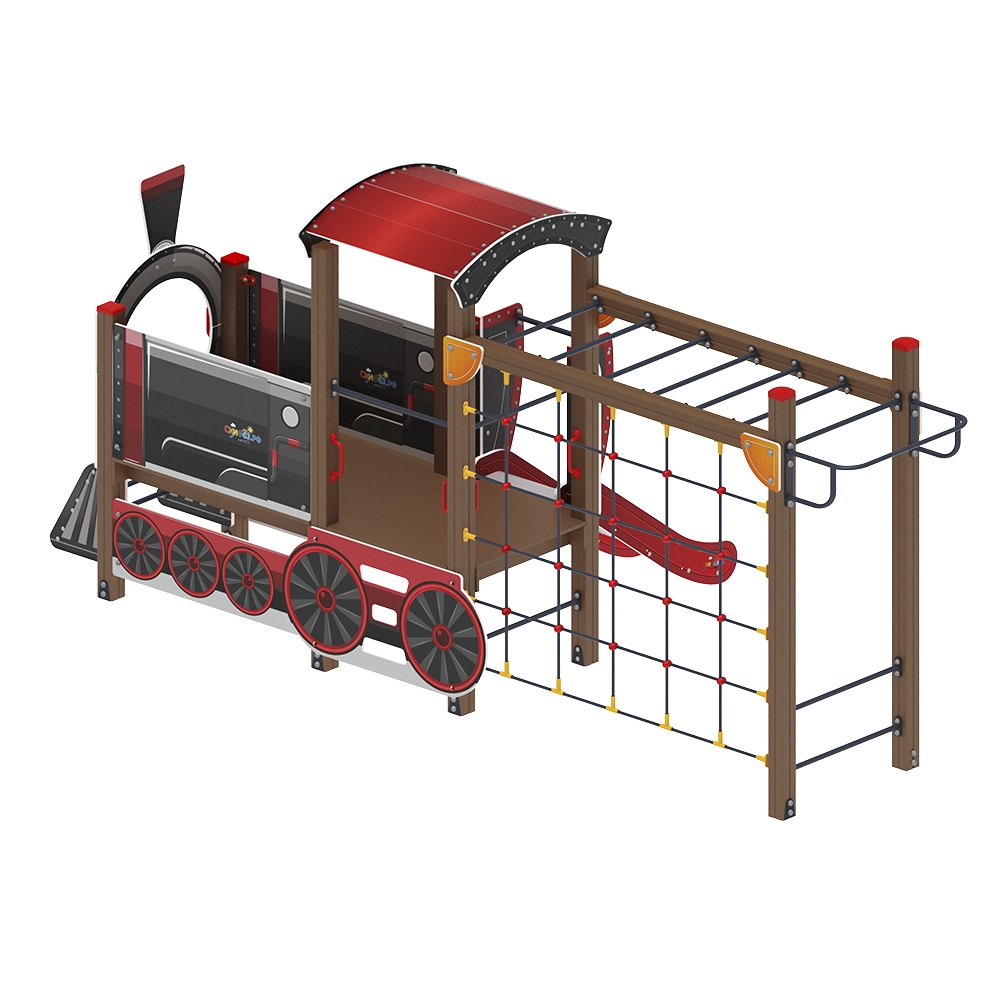 ПАРОВОЗИК (черный) детский игровой комплекс ДИК 1.03.5.04-02 (H=750)
